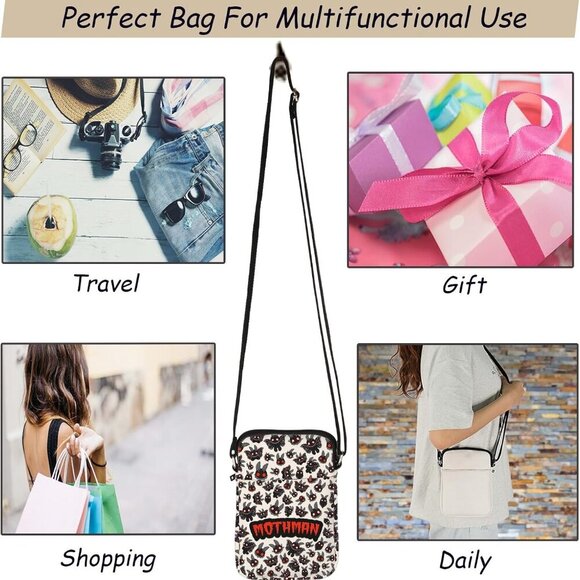 Stylish Mothman Crossbody Bag - Lightweight and Waterproof for Daily Essentials - Picture 4 of 7